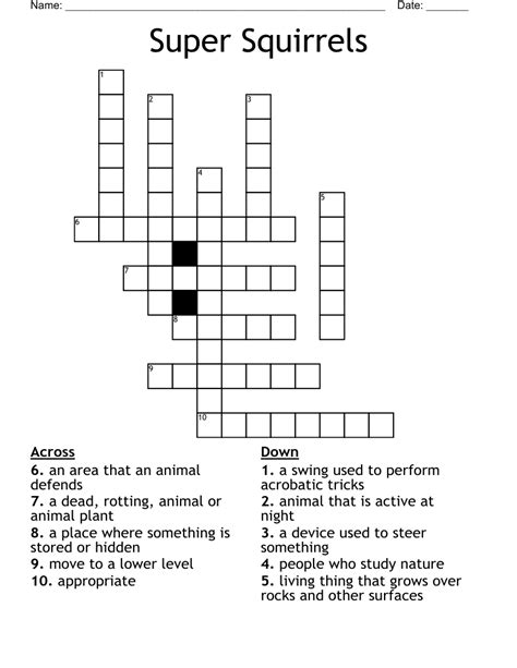 Jan 22, 2024 · This page will help you with Squirrel’s nest Puzzle Page crossword clue answers, cheats, solutions or walkthroughs. Just use this page and you will quickly pass the level you stuck in the Puzzle Page Crossword game. Besides this game AppyNation Ltd has created also other not less fascinating games. Gameplay of this game is so simple that it ... 